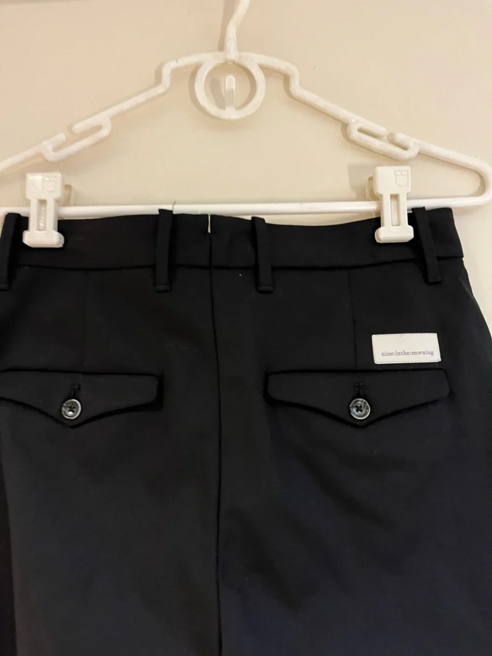 Nine In The Morning Wool Wide Leg Trousers. - Picture 9 of 10